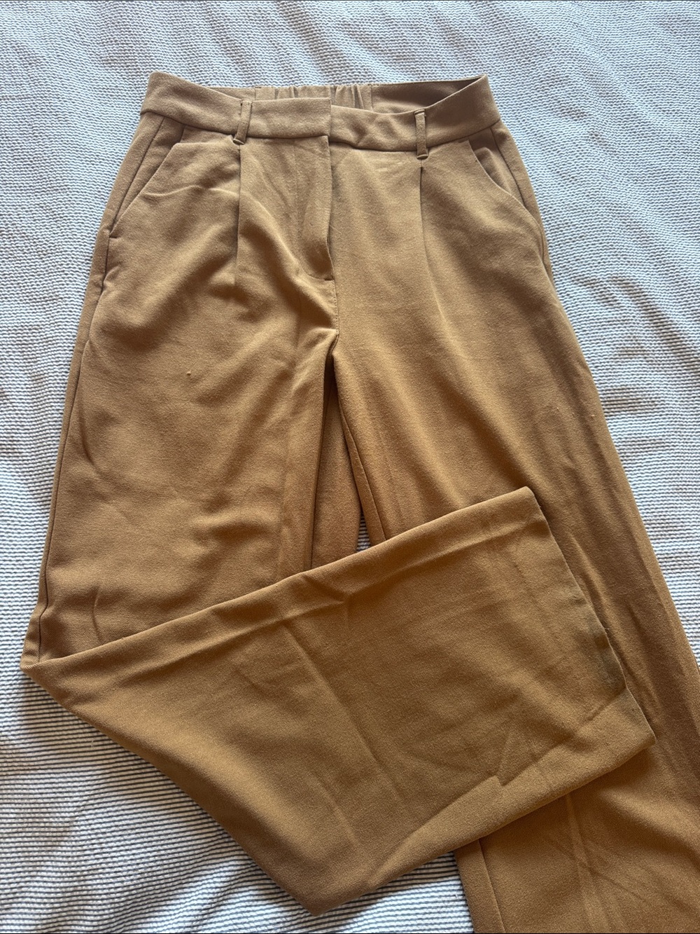 Old Navy Camel High-Waist Wide-Leg Trousers